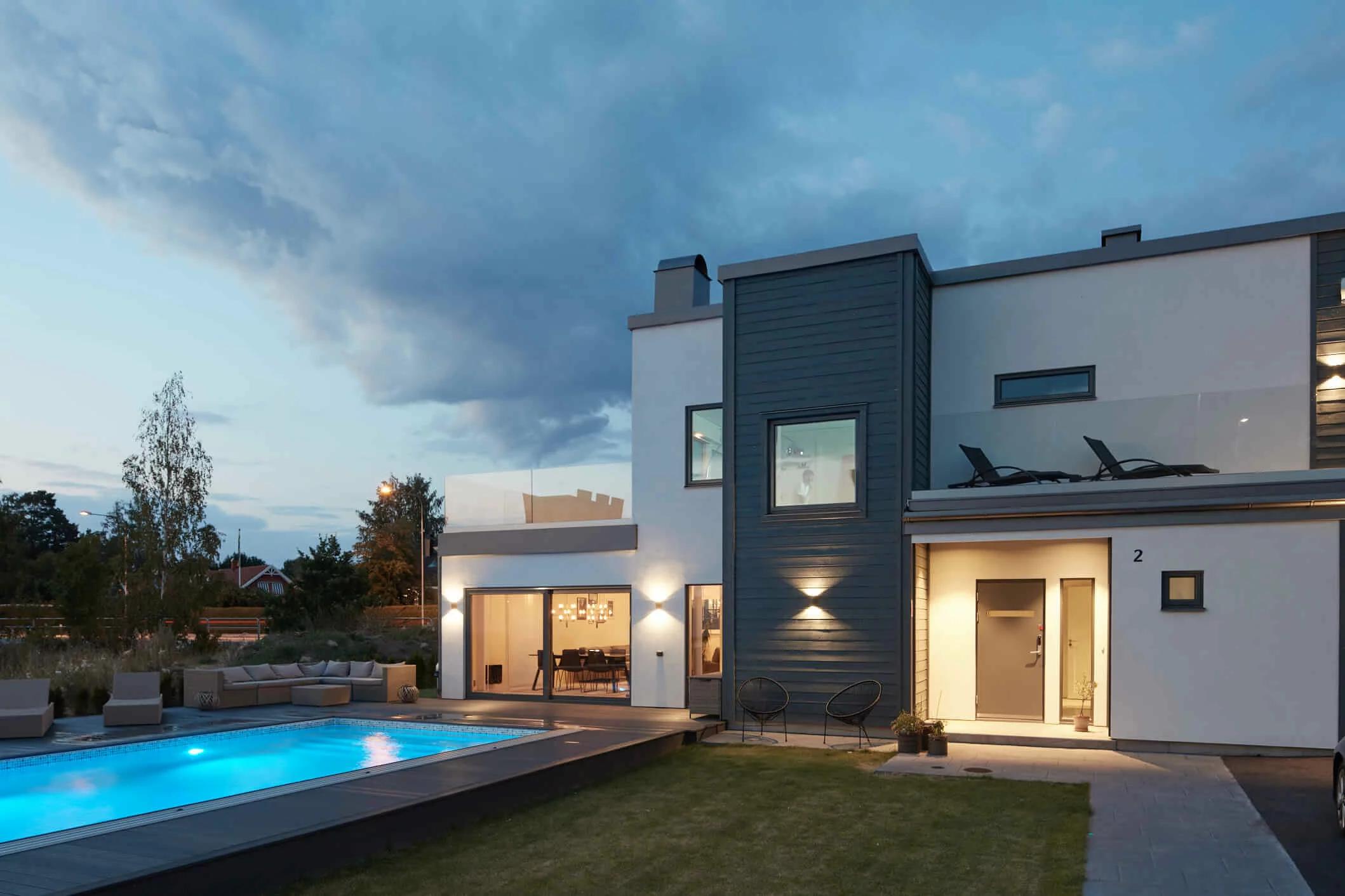 trivselhus villa värmdö fasad