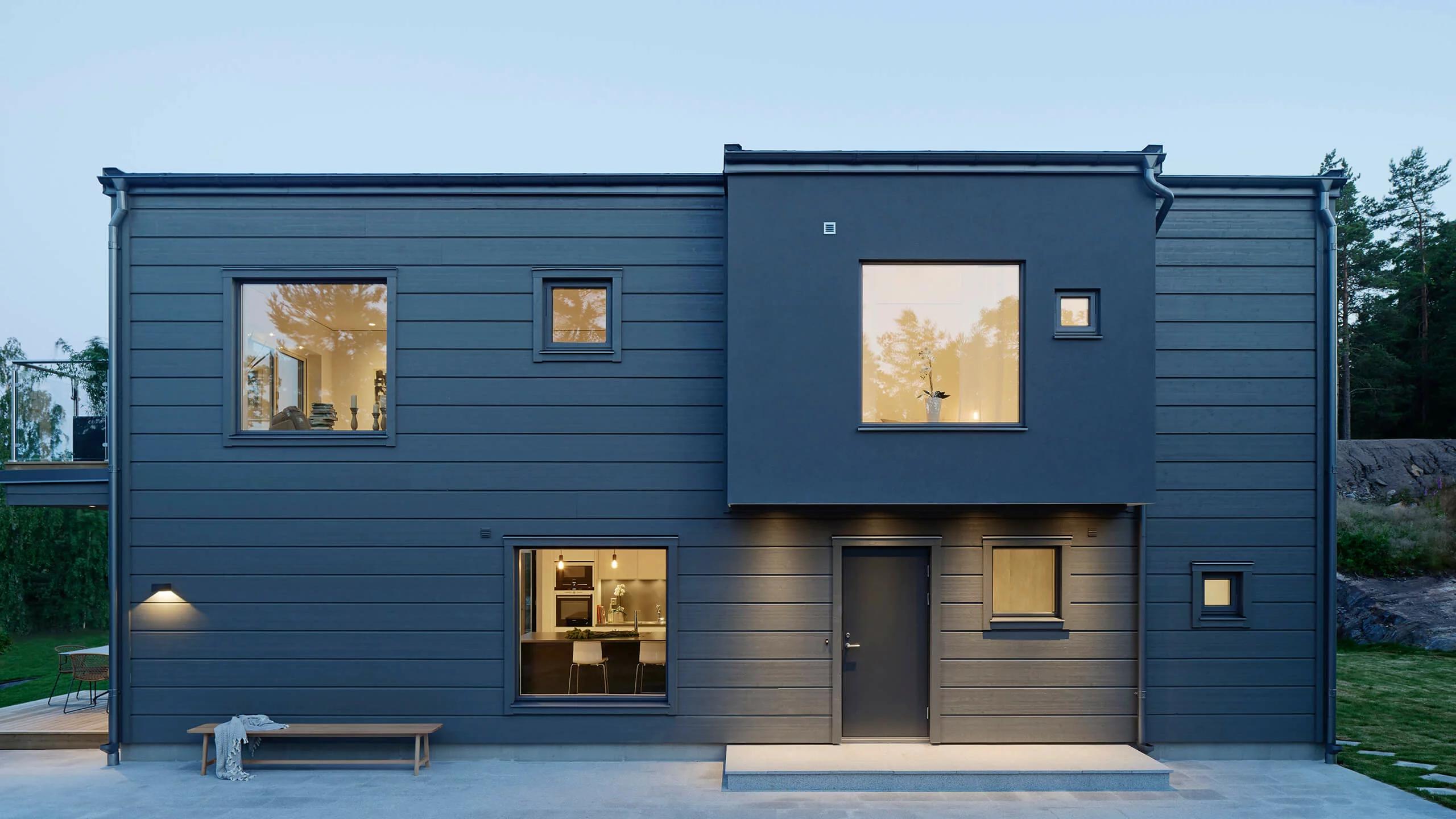 trivselhus villa nacka fasad bygga hus
