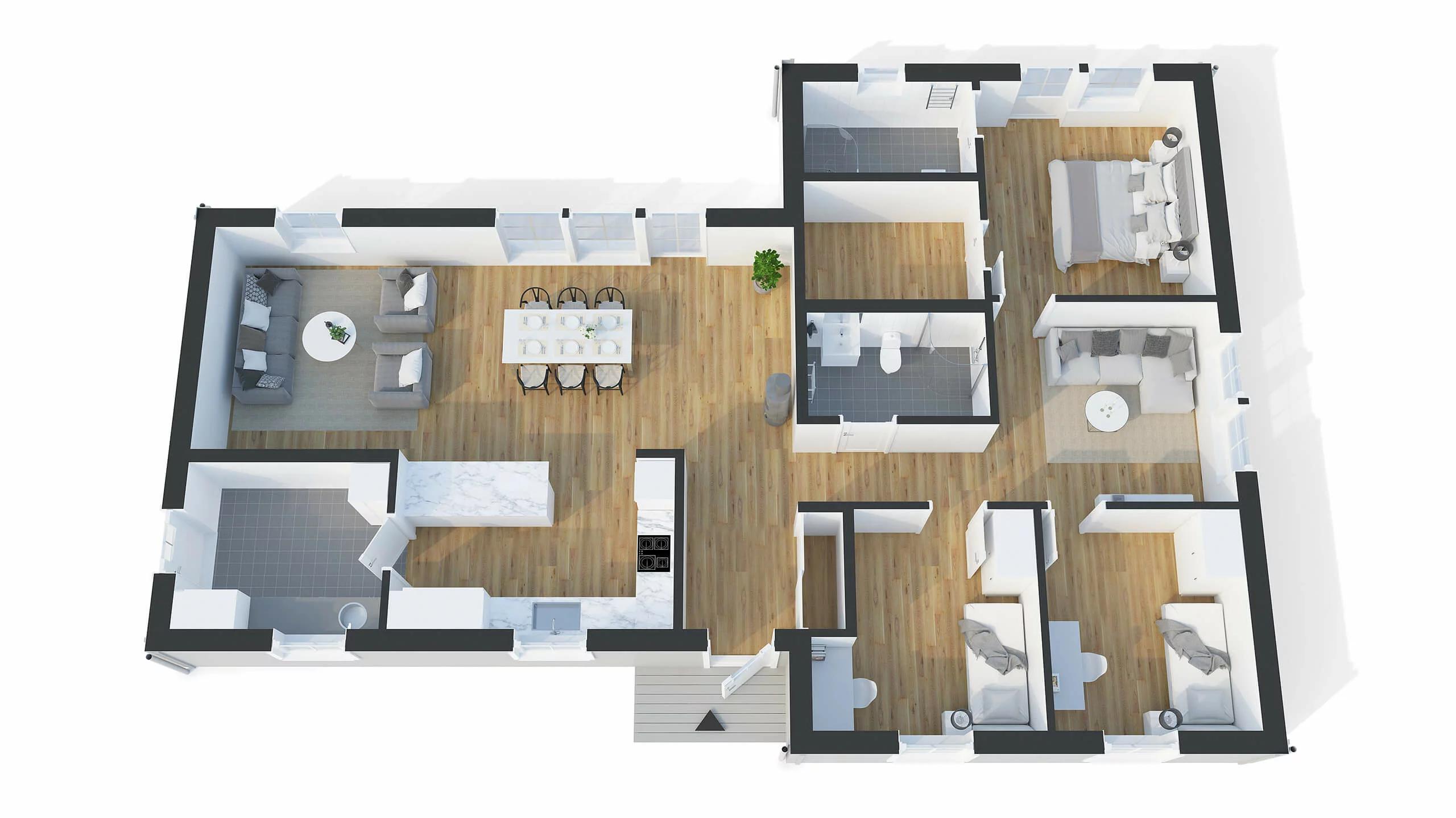 trivselhus stella 135 planlösning