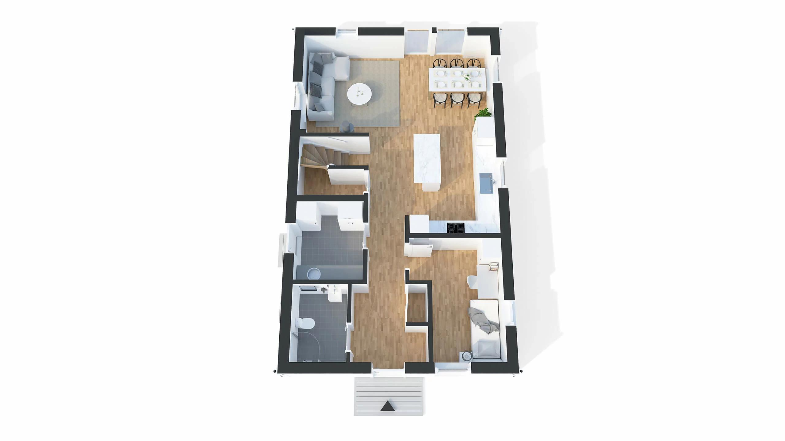 trivselhus stella 150 planlösning