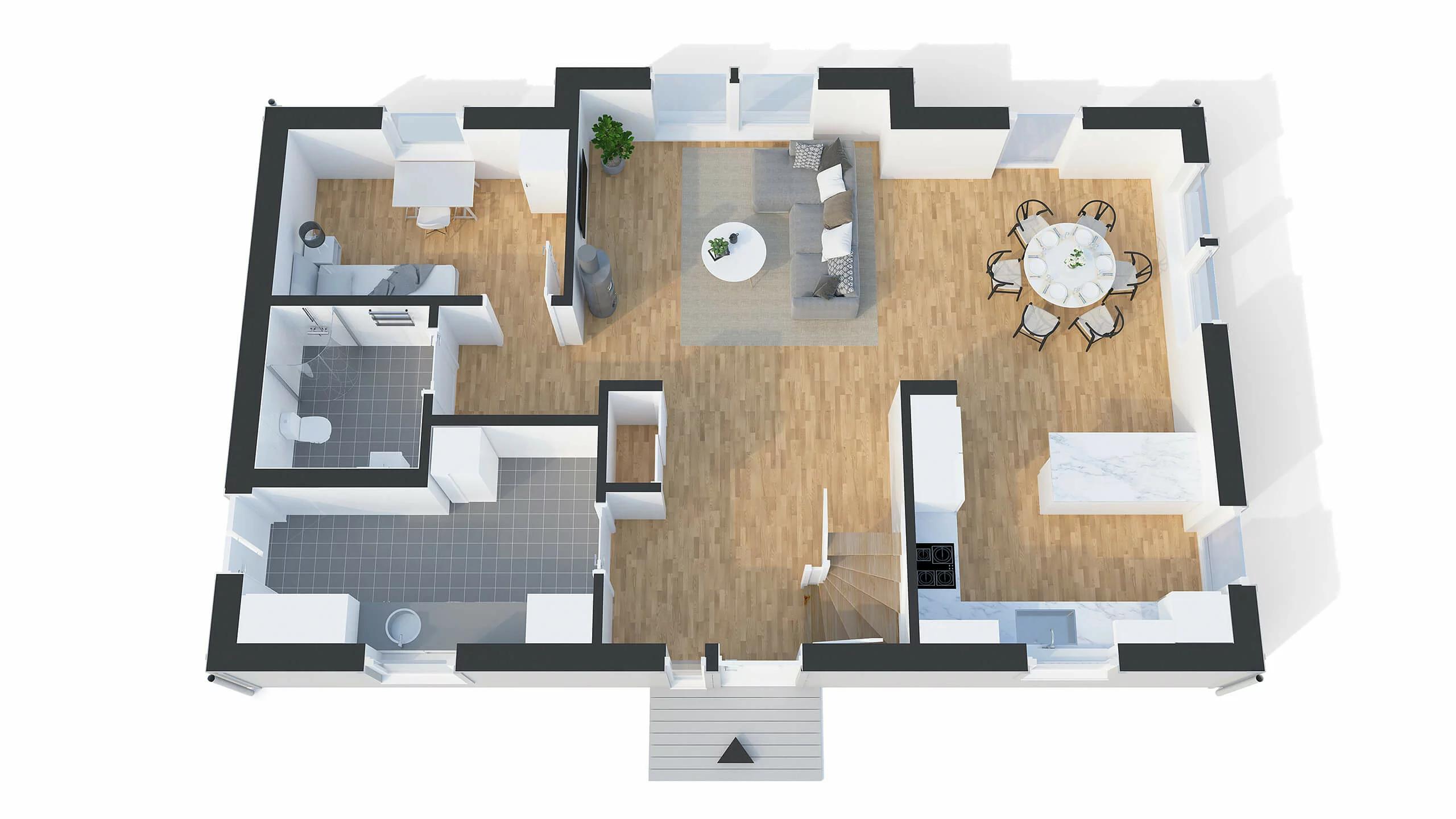 trivselhus stella 170 planlösning