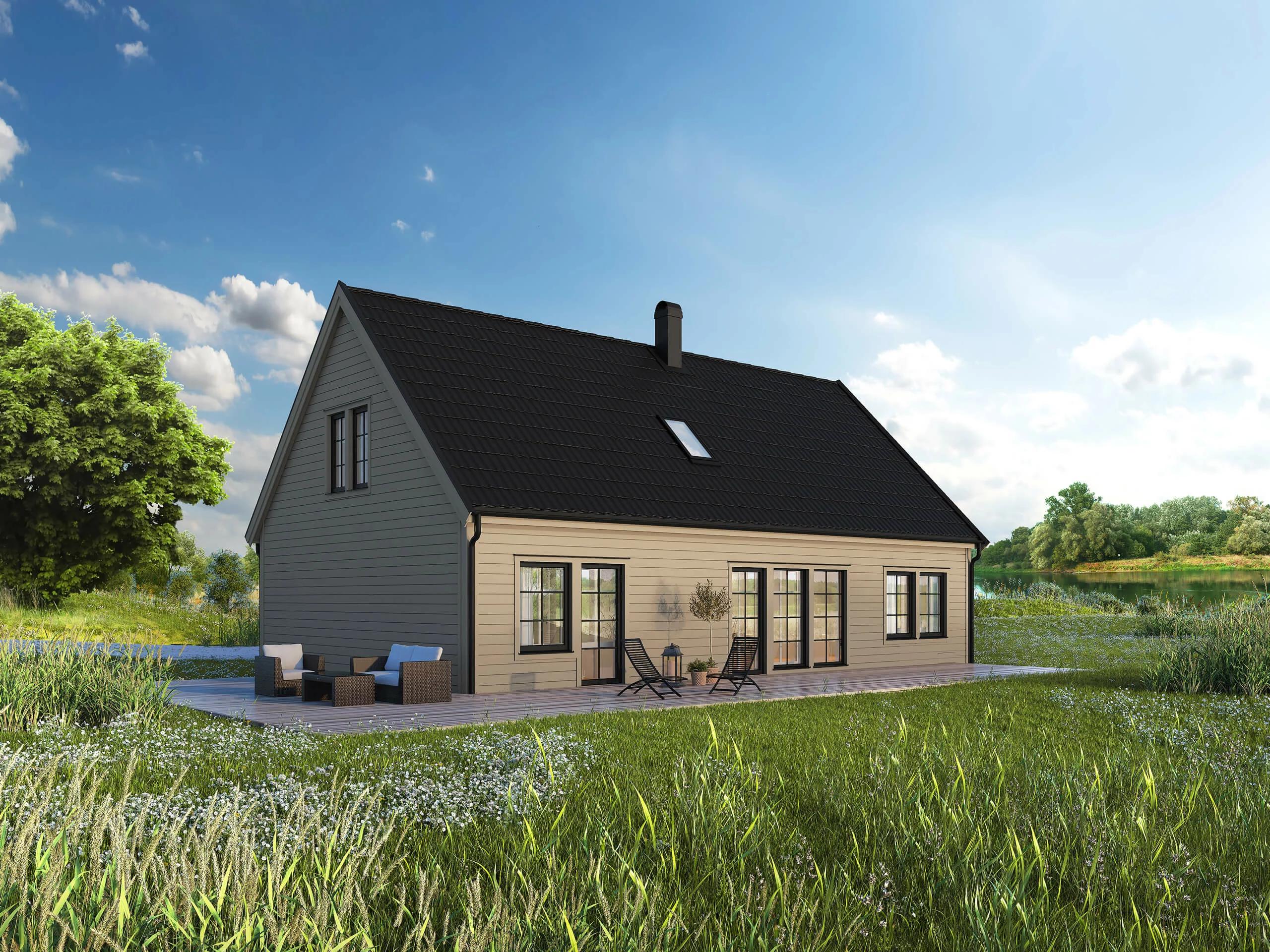 trivselhus stella 99 fasad klassisk 3D