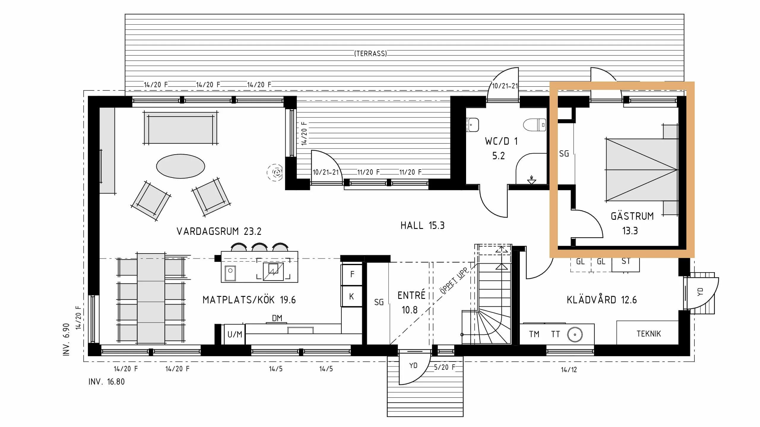 trivselhus villa gällnö planlösning