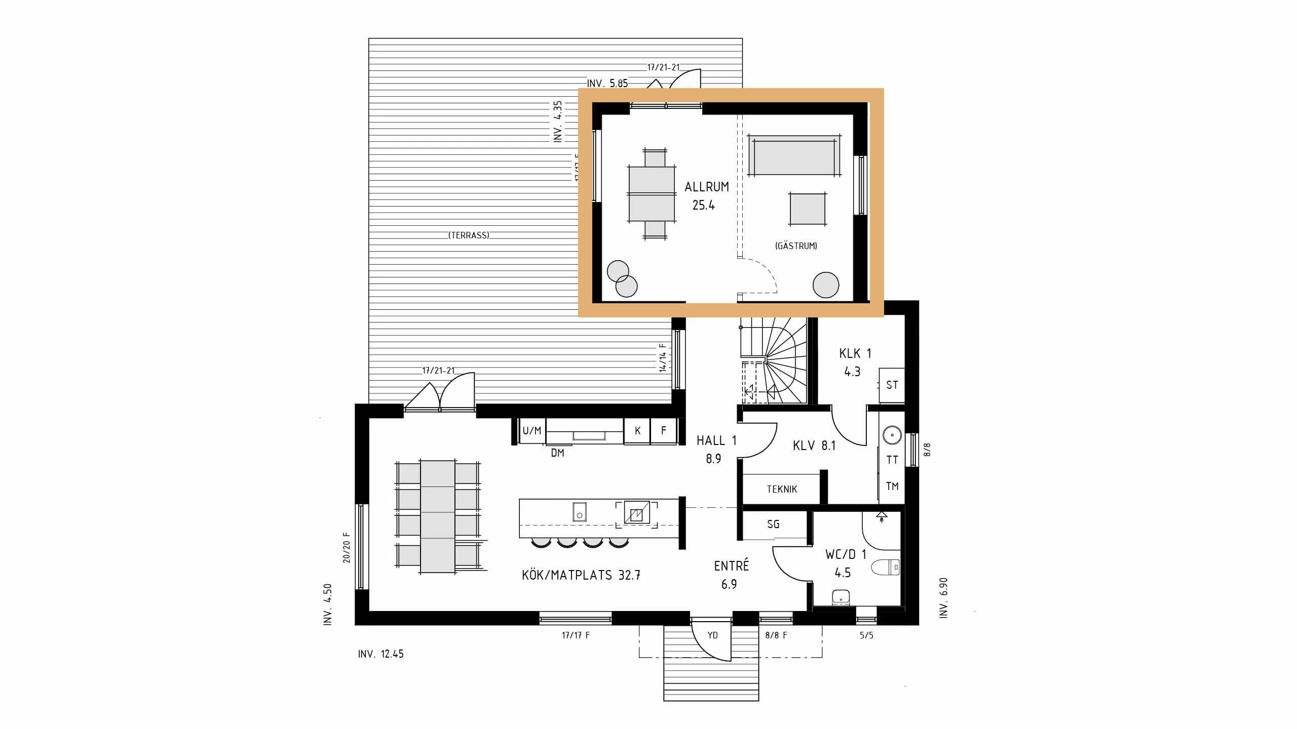 trivselhus villa nacka planlösning