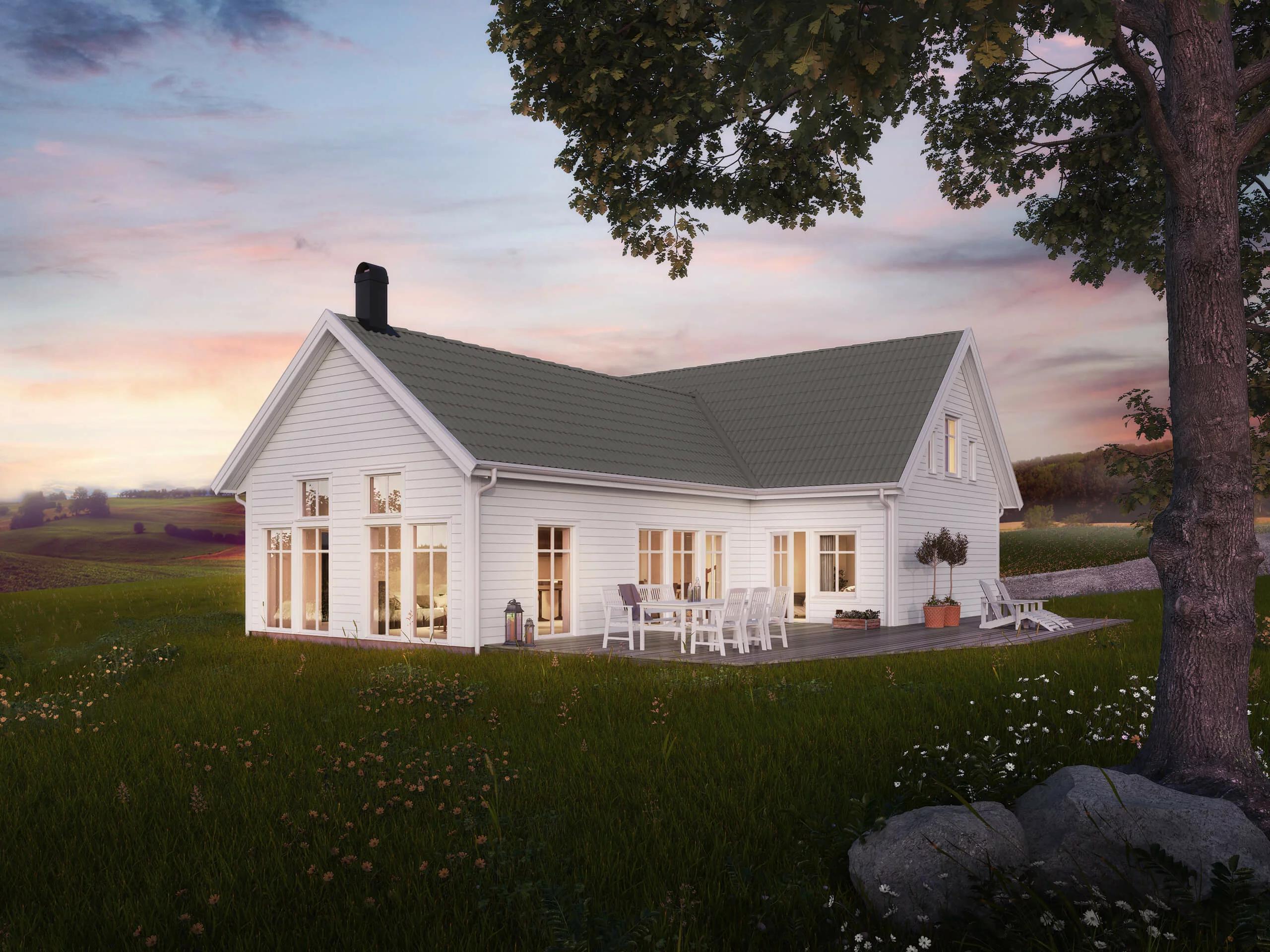 trivselhus villa vadstena fasad
