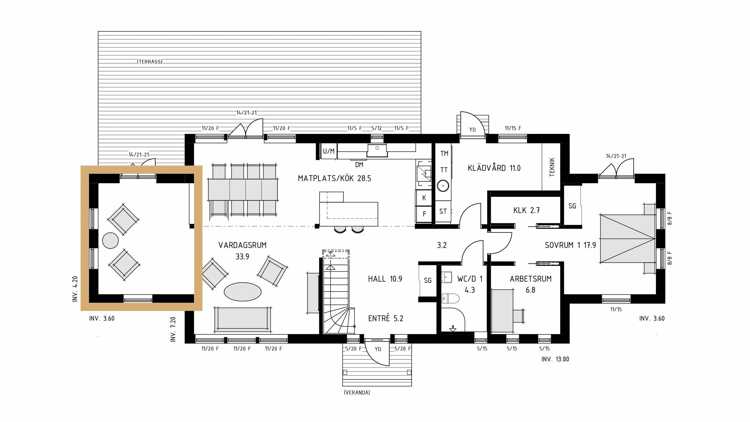 trivselhus villa falsterbo planlösning