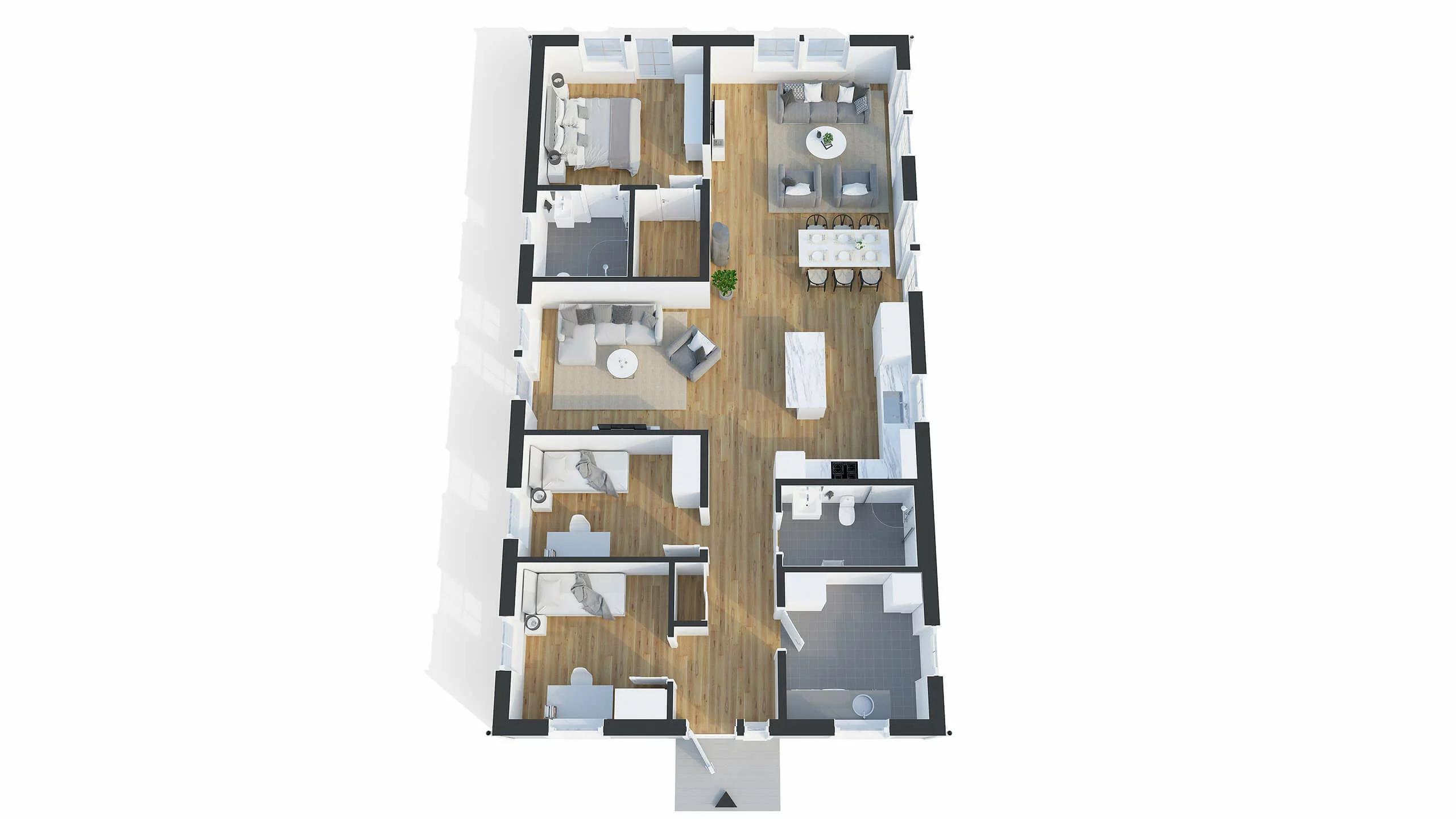 trivselhus stella 131 planlösning