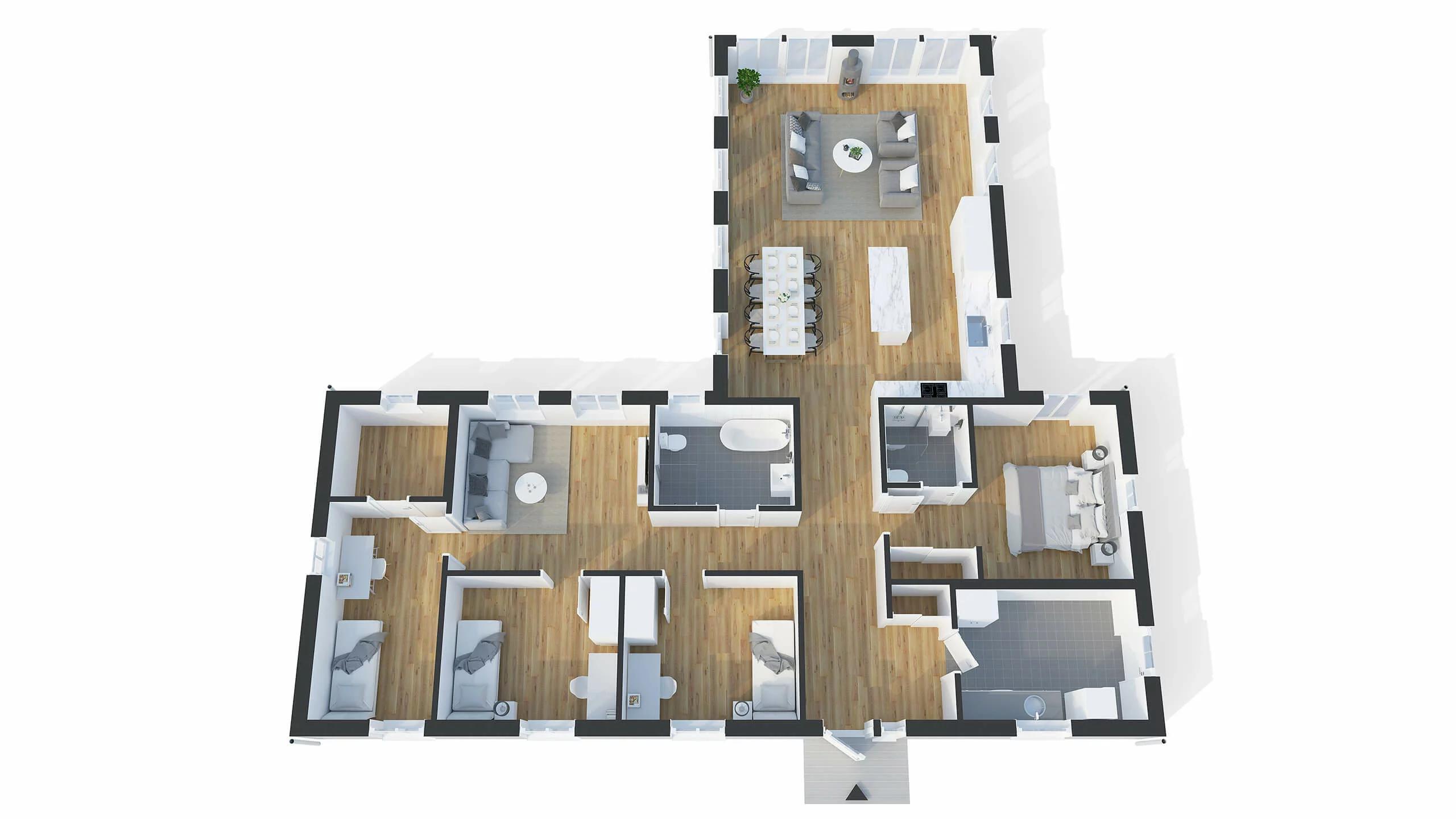 trivselhus villa brantevik planlösning 3D