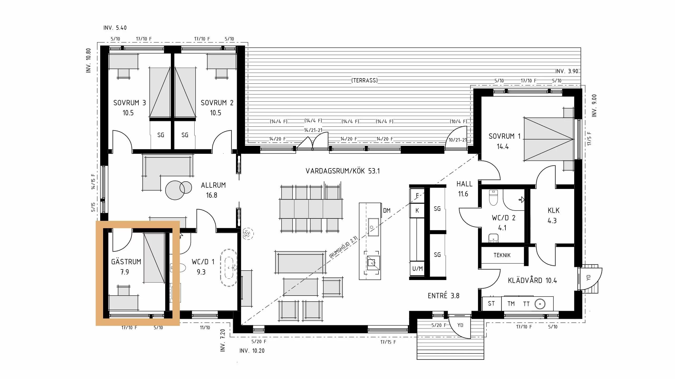 trivselhus villa kungsholmen planlösning