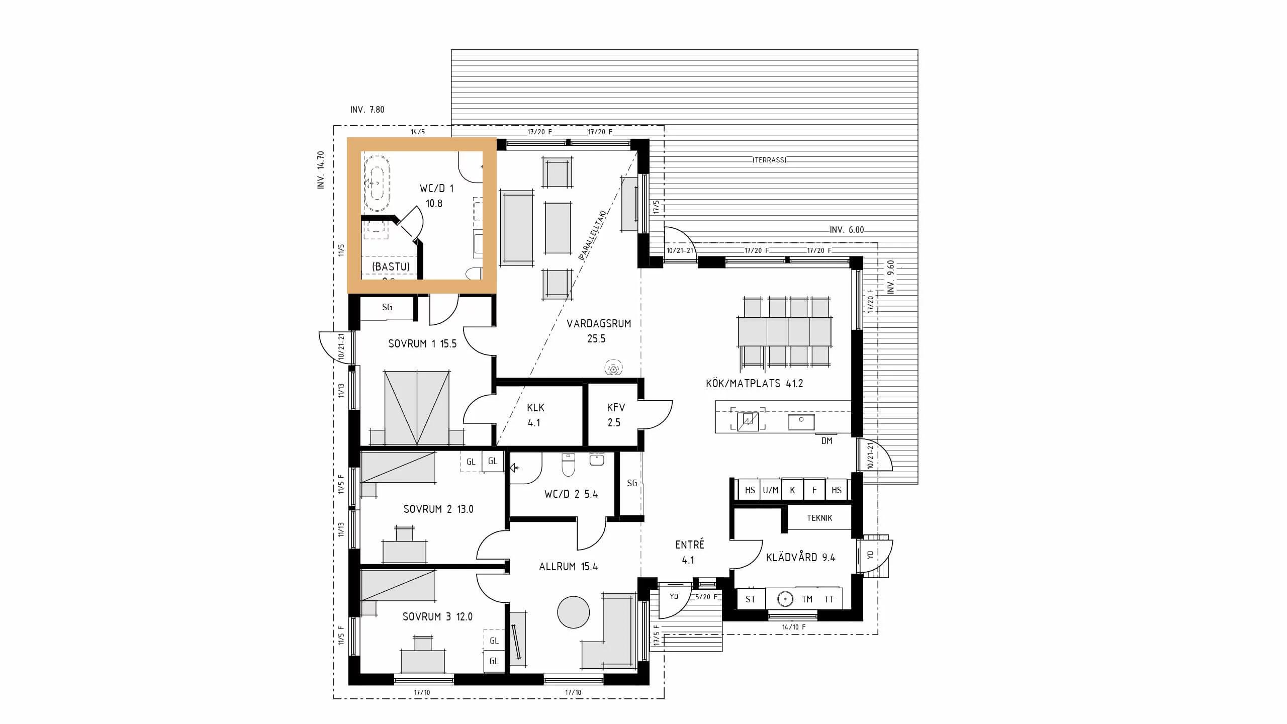 trivselhus villa mariestad planlösning
