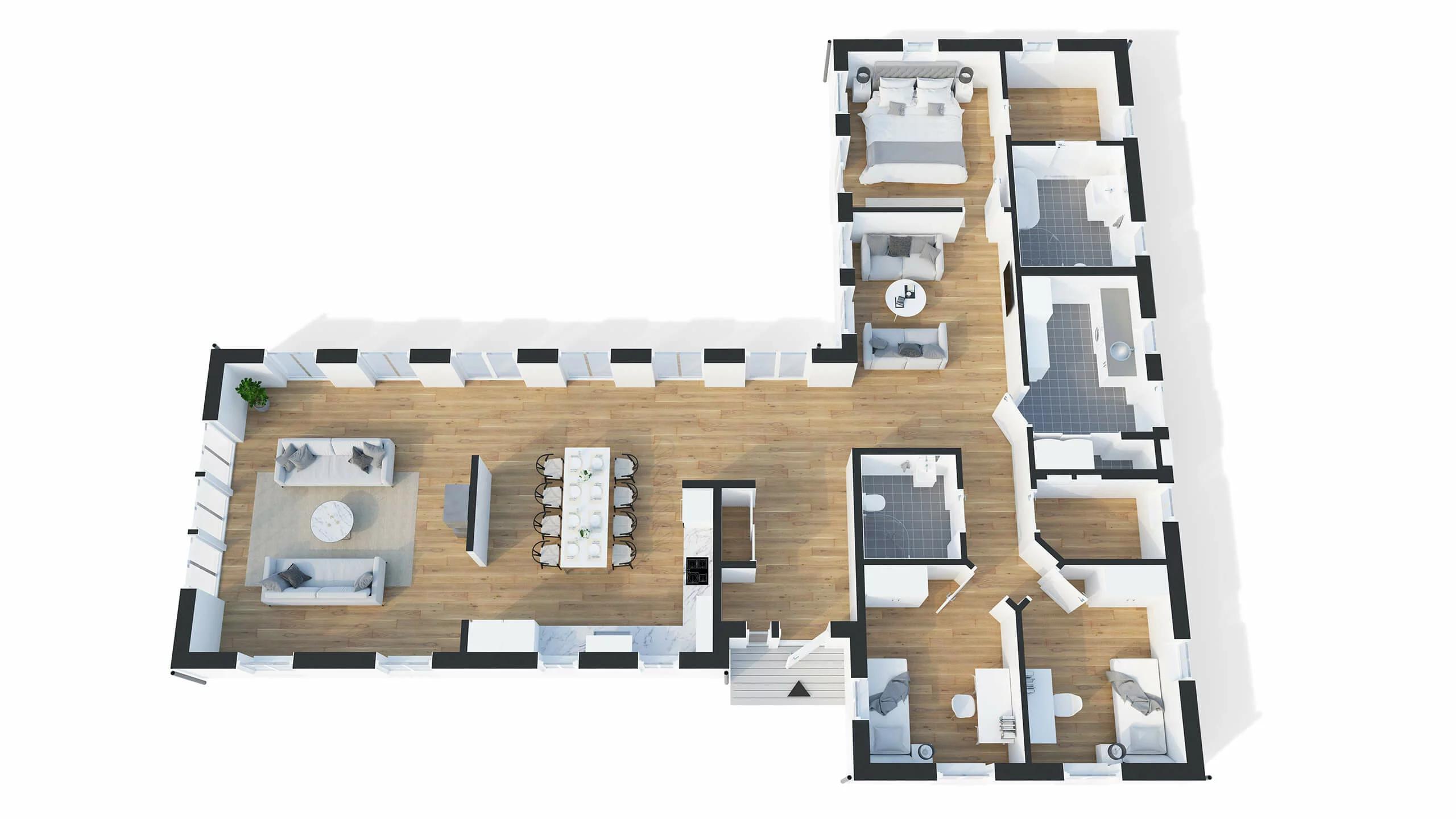 trivselhus villa österlen planlösning