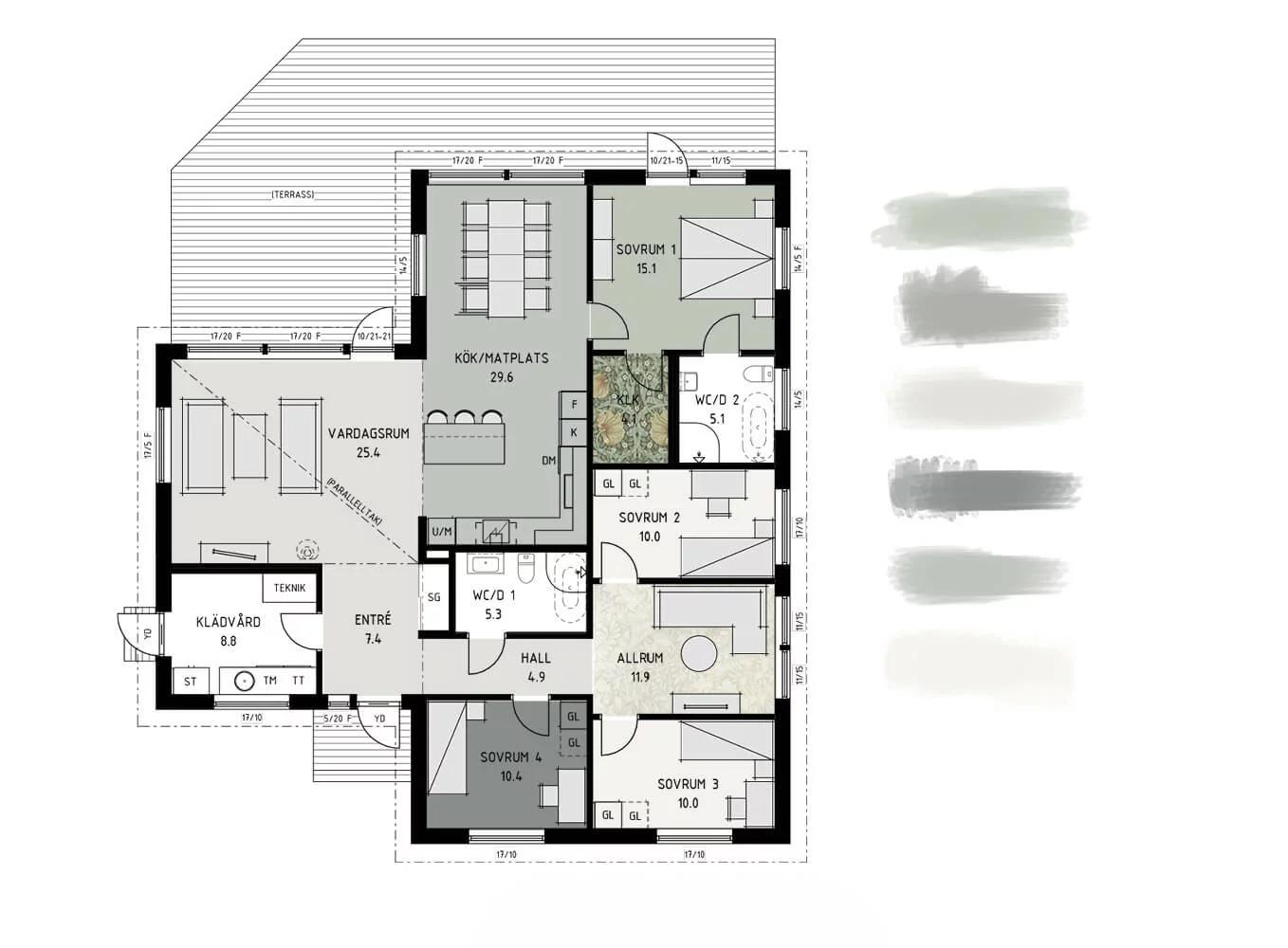 trivselhus trendenser färgsättning