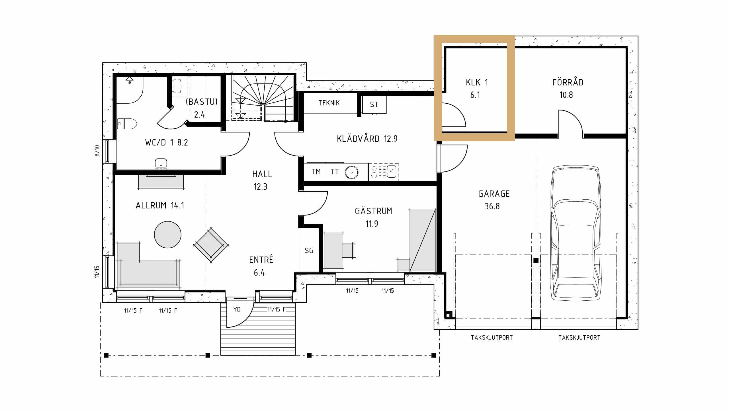 trivselhus villa kungsbacka planlösning