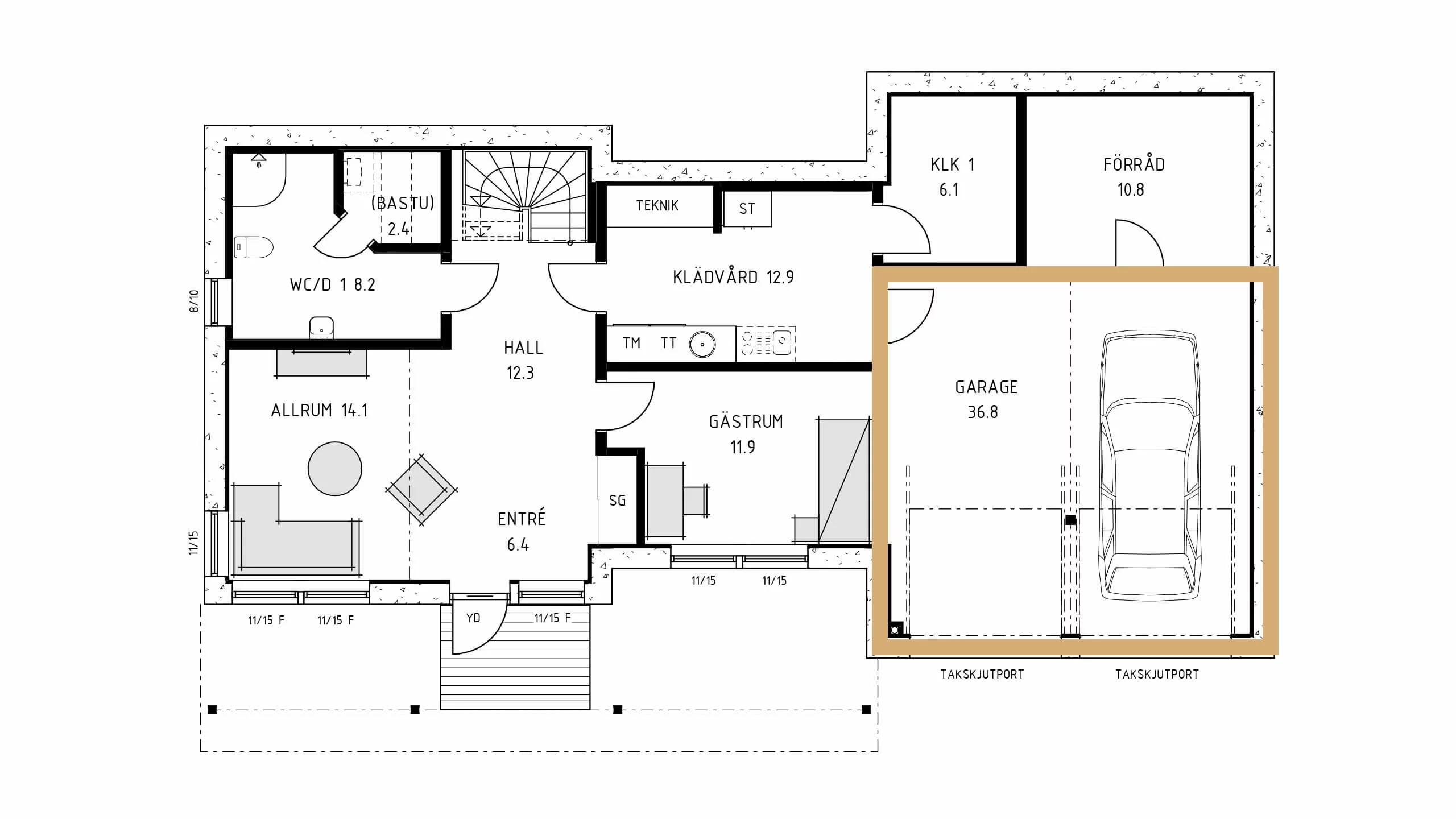 trivselhus villa kungsbacka planlösning