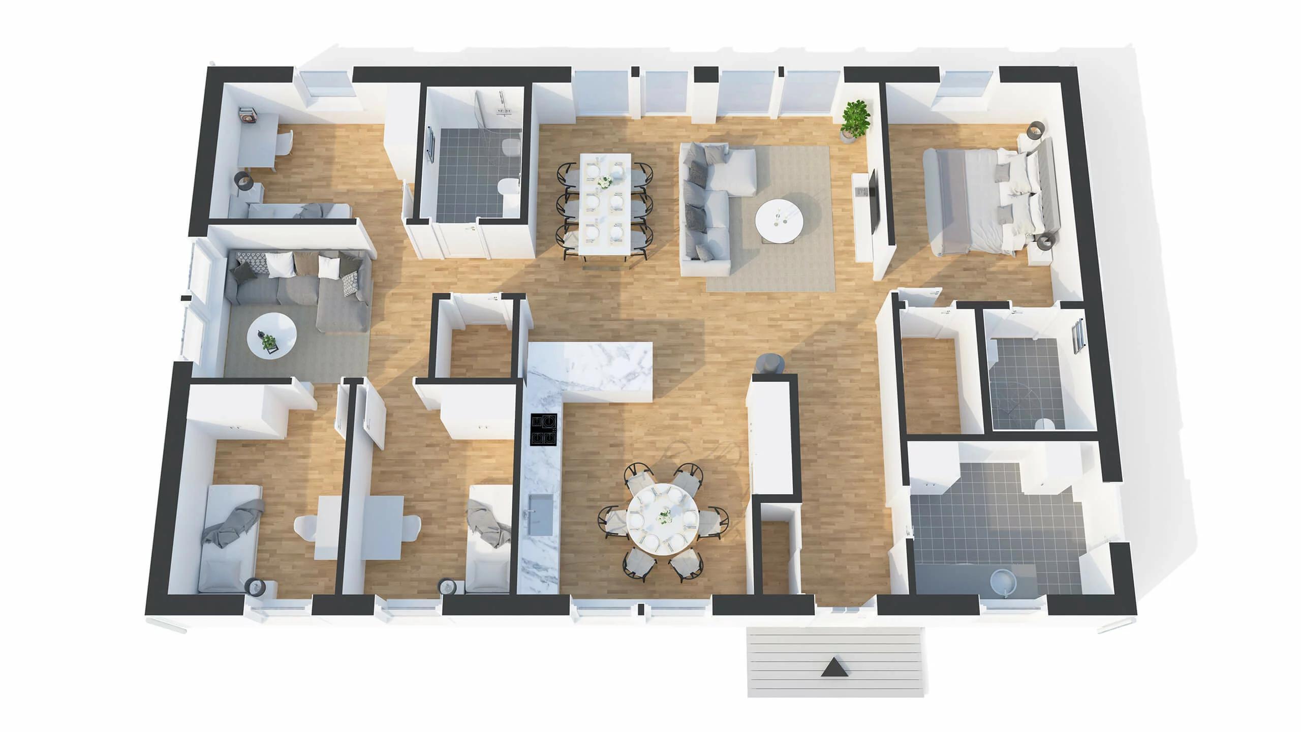 trivselhus stella 142 planlösning