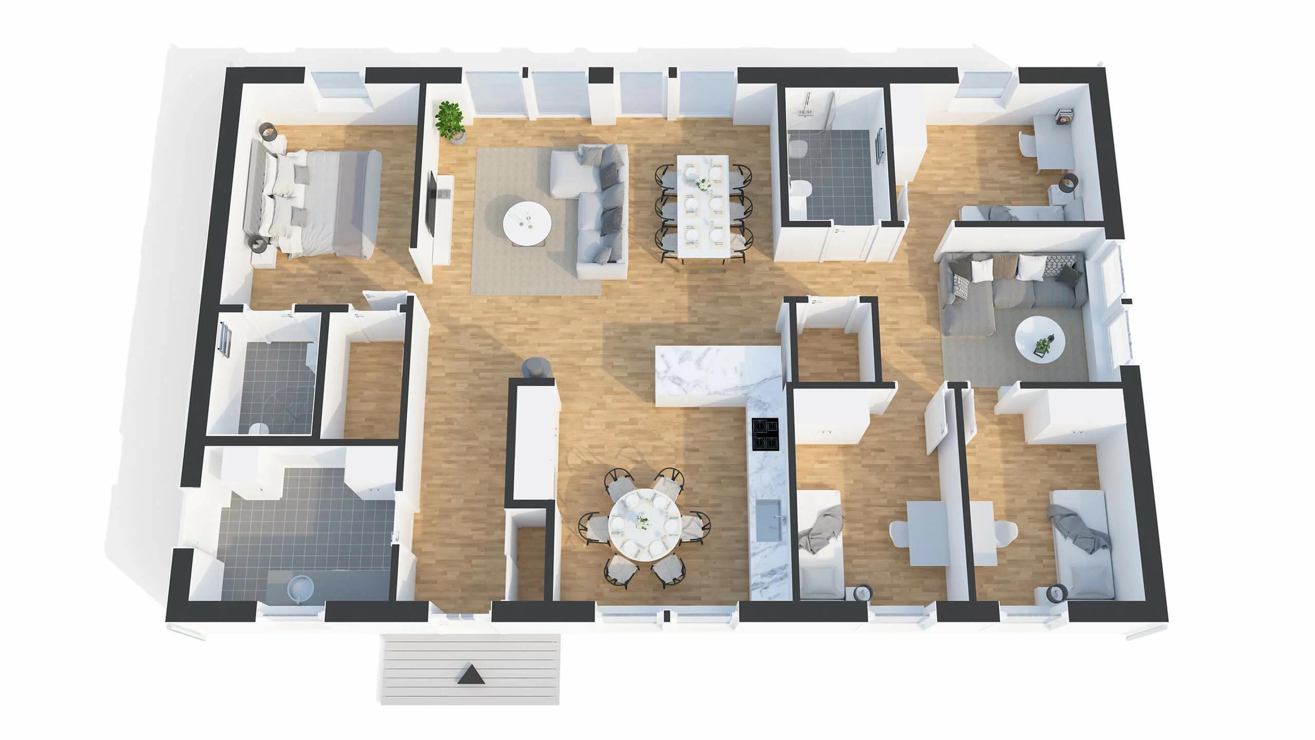 trivselhus stella 142 planlösning