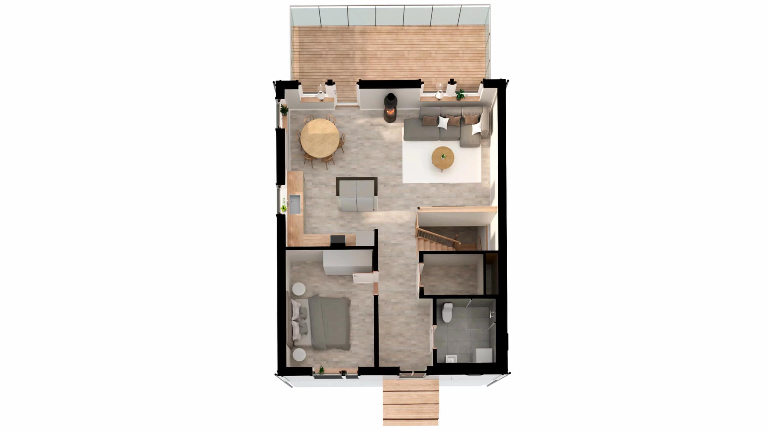 trivselhus sluttningshus villa backatorp planlosning