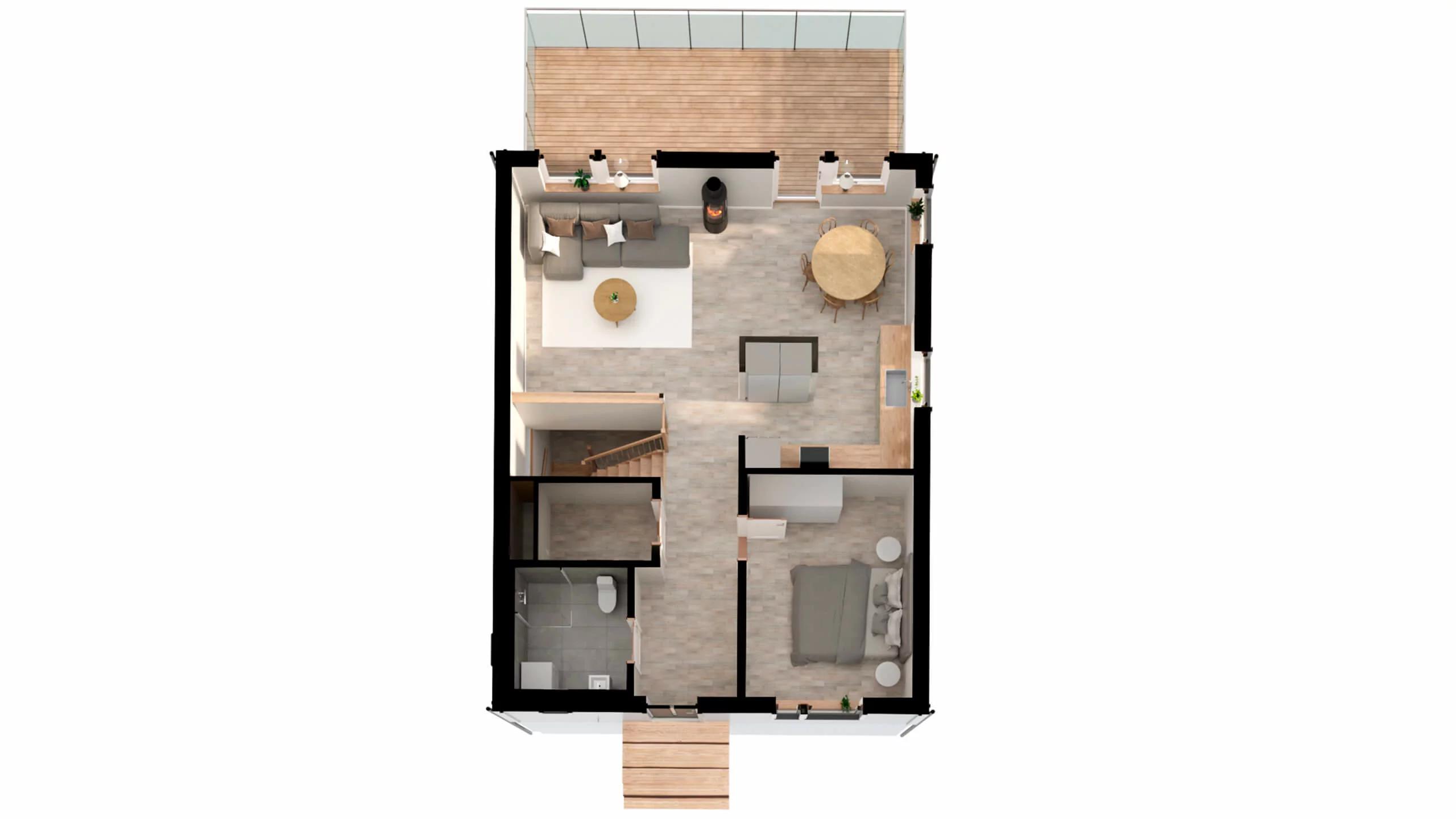 trivselhus sluttningshus villa backatorp planlosning