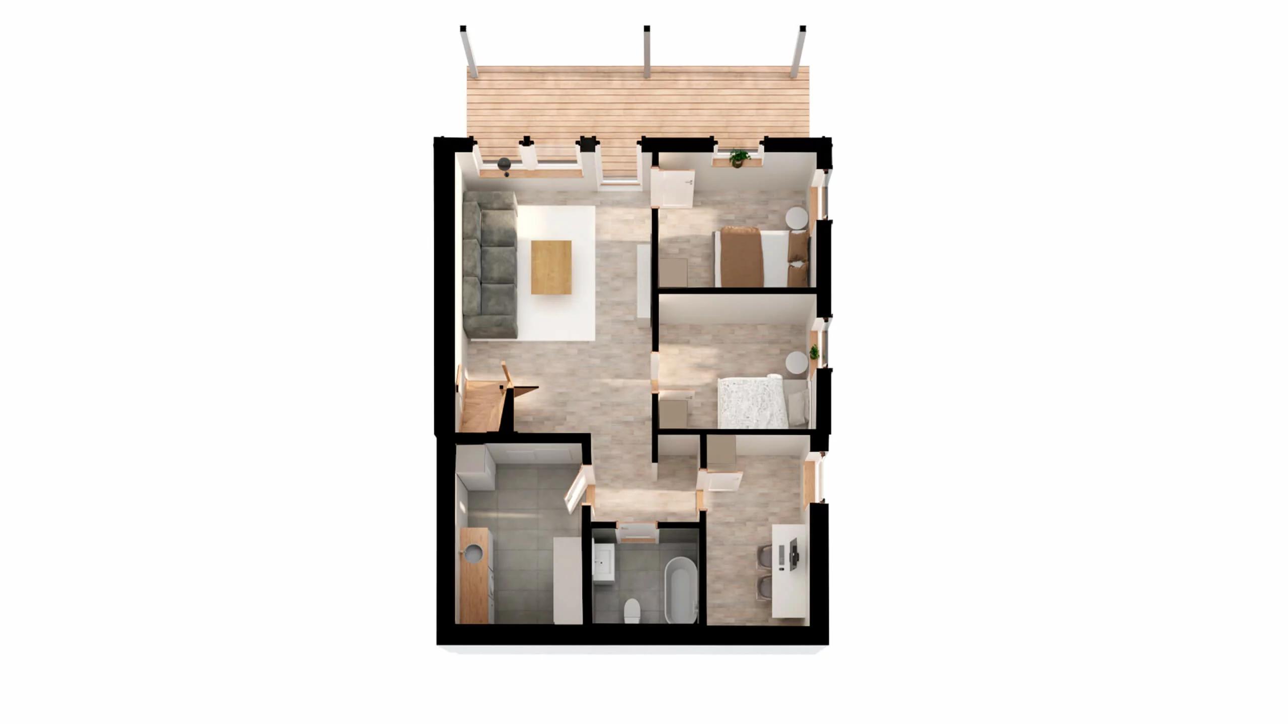 trivselhus sluttningshus villa backatorp planlosning