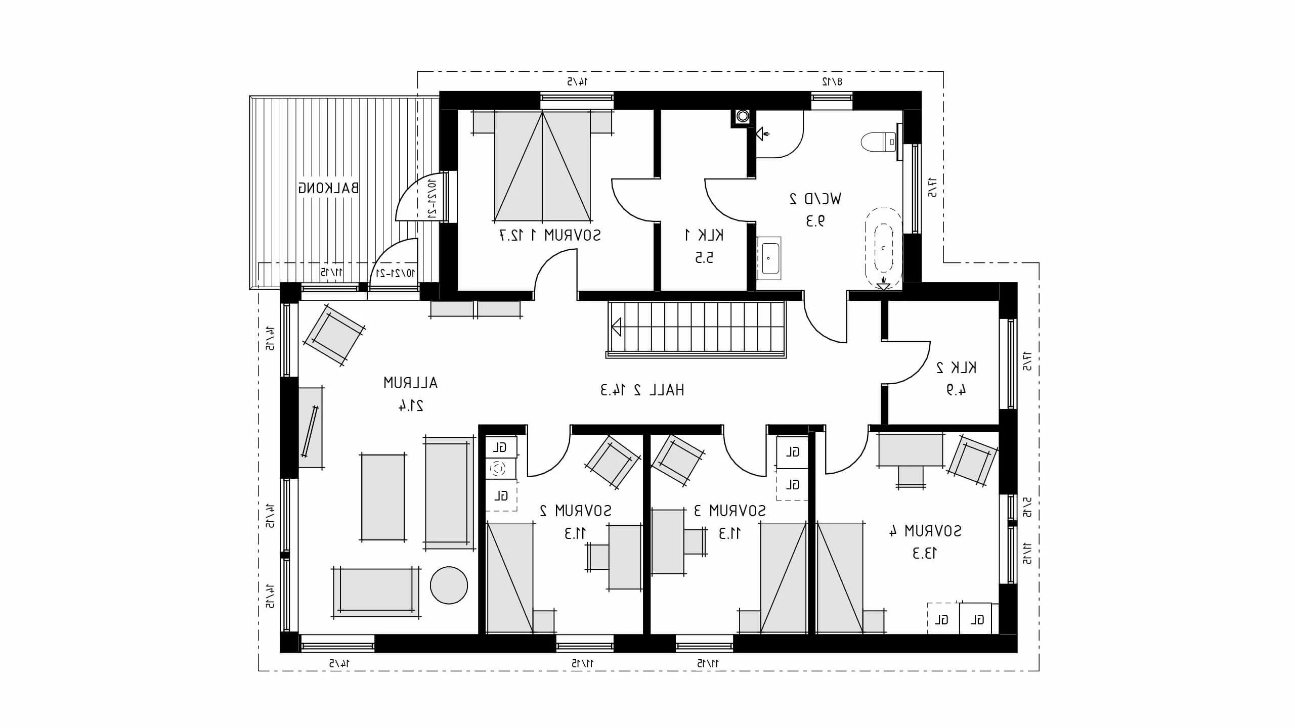 trivselhus villa lidingö planlösning
