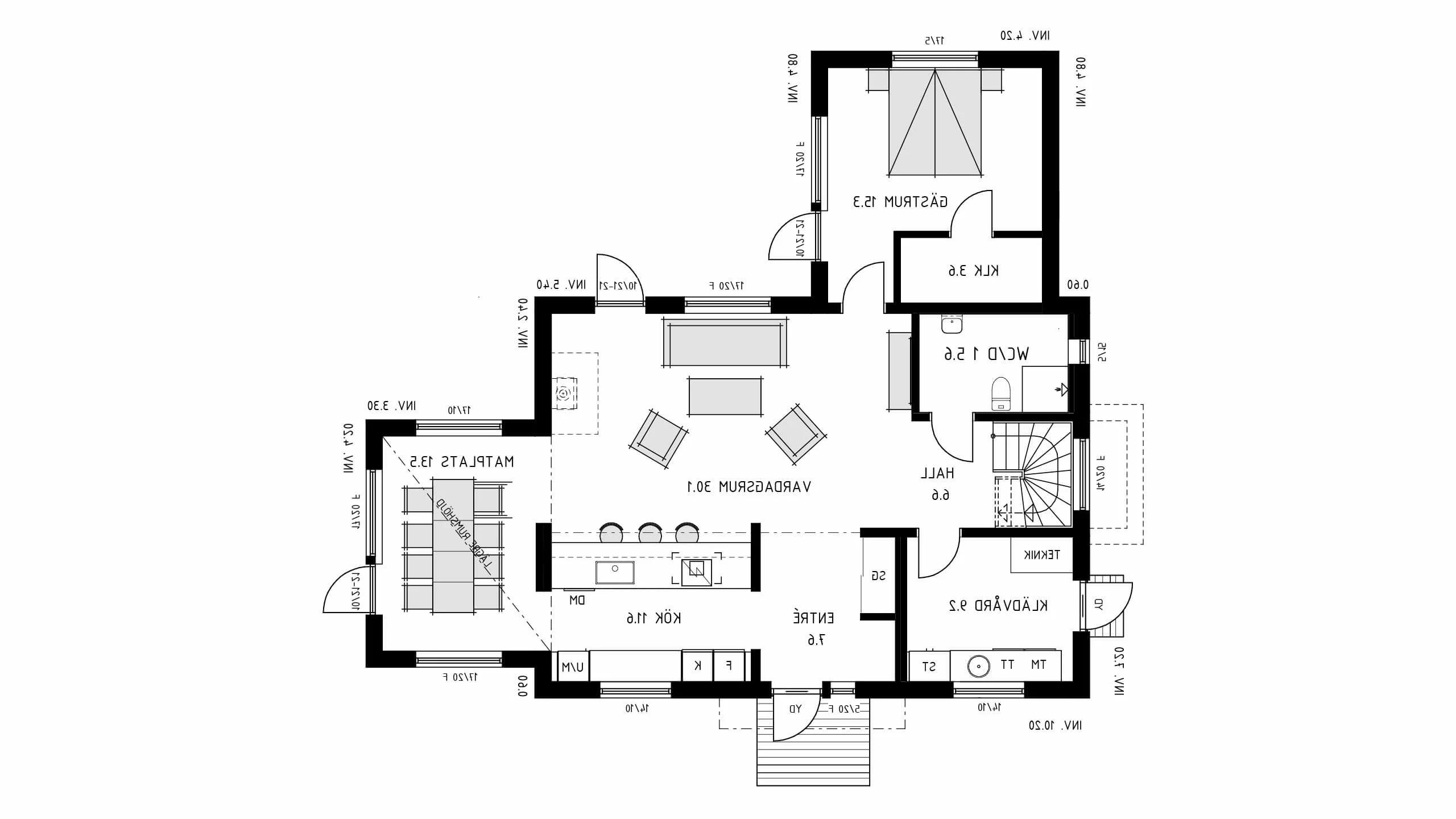 trivselhus villa malevik planlösning 2D