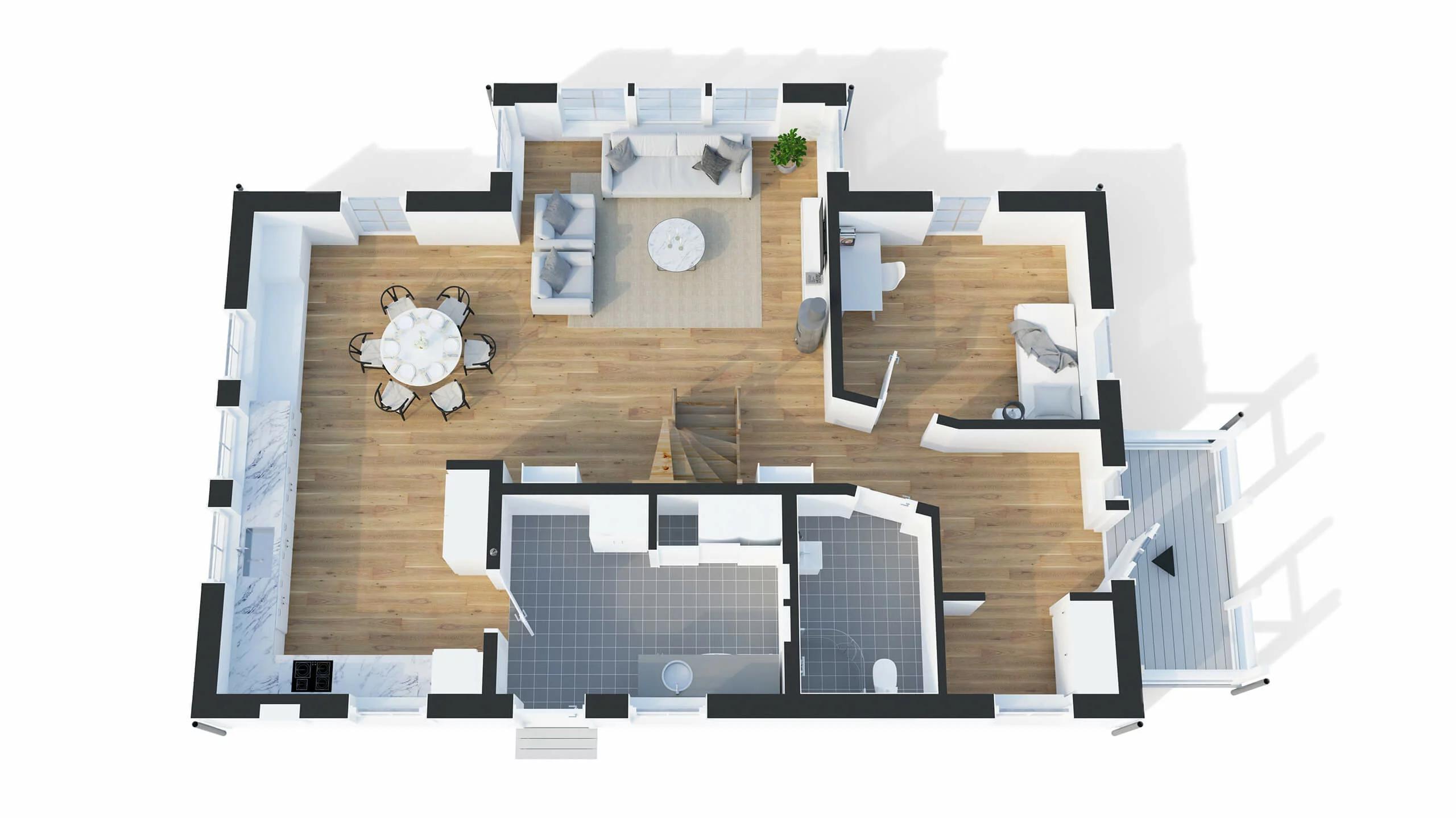 trivselhus villa mörtnäs planlösning