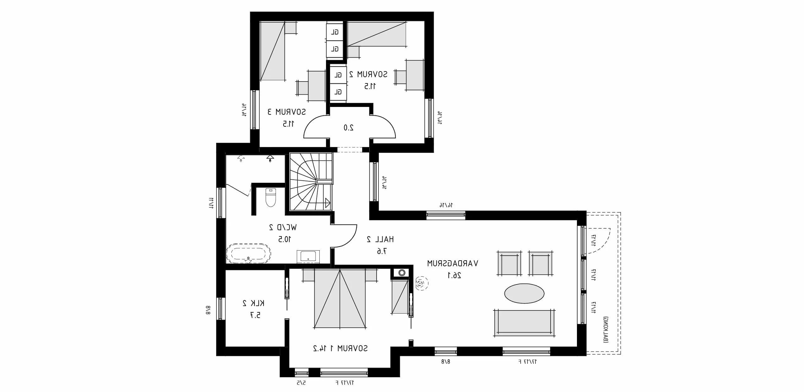 trivselhus villa nacka planlösning