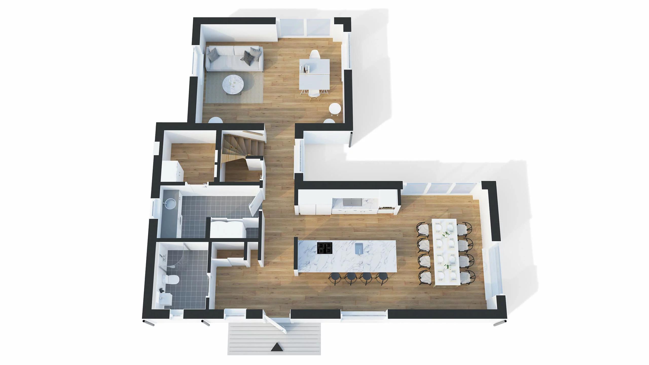 trivselhus villa nacka planlösning