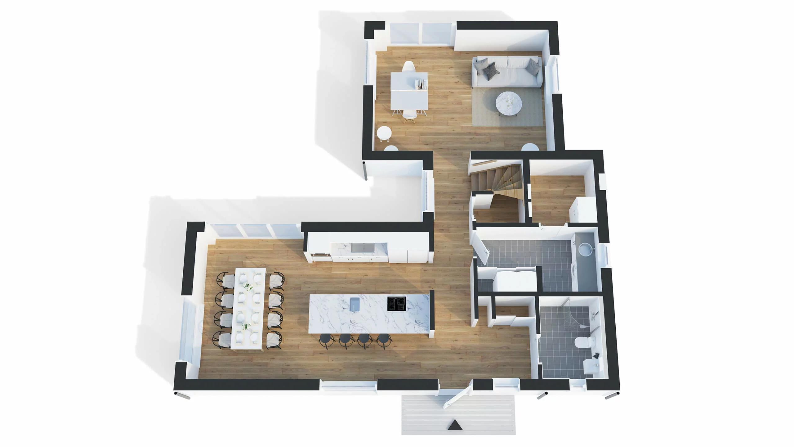trivselhus villa nacka planlösning