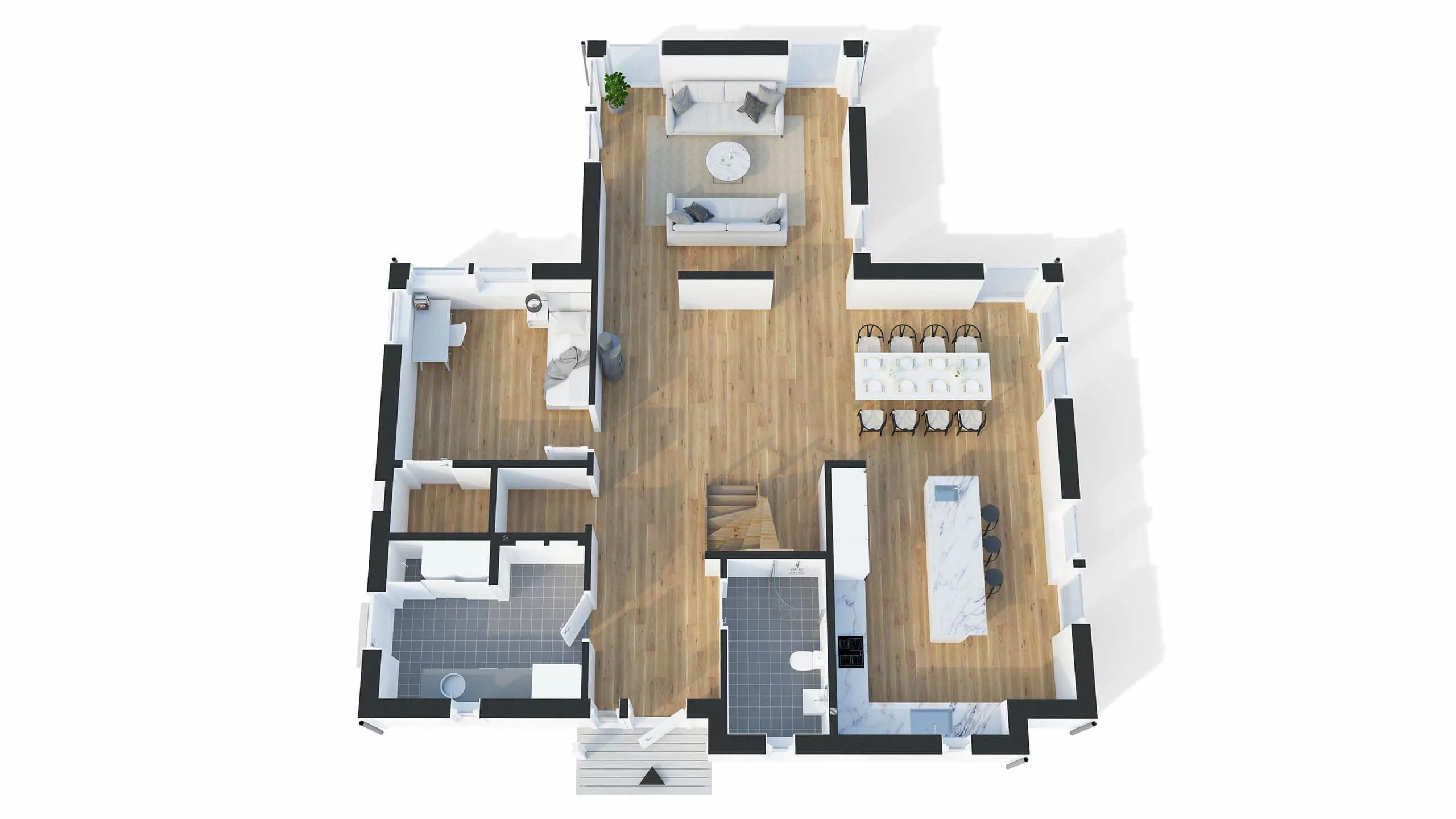 trivselhus villa norrtälje planlösning