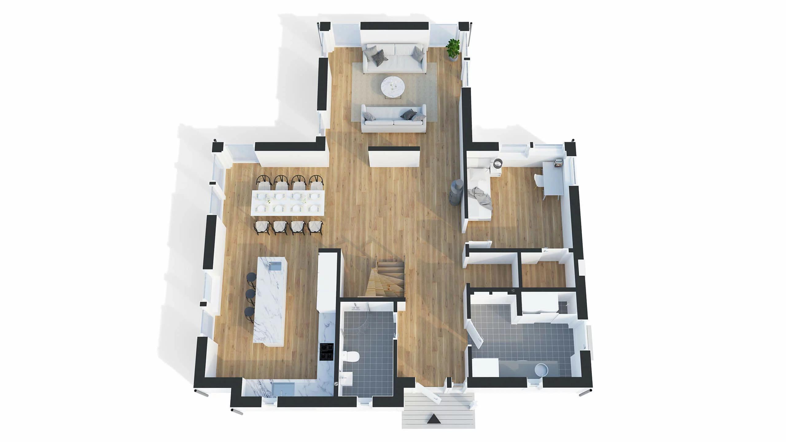 trivselhus villa norrtälje planlösning