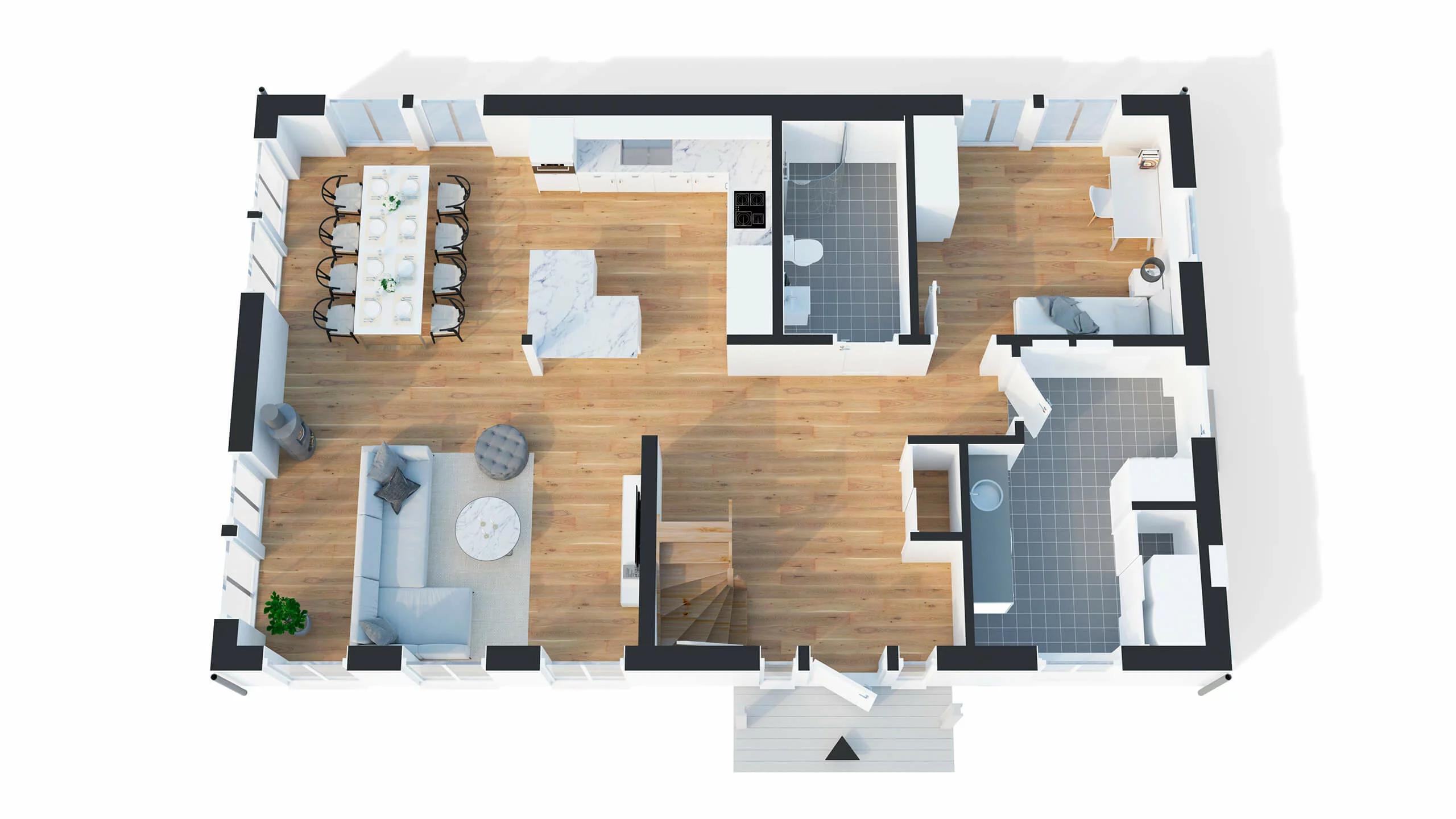 trivselhus villa simrishamn planlösning