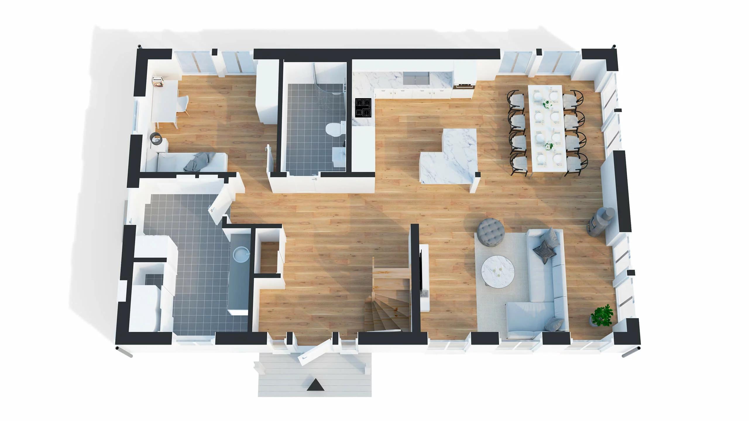 trivselhus villa simrishamn planlösning