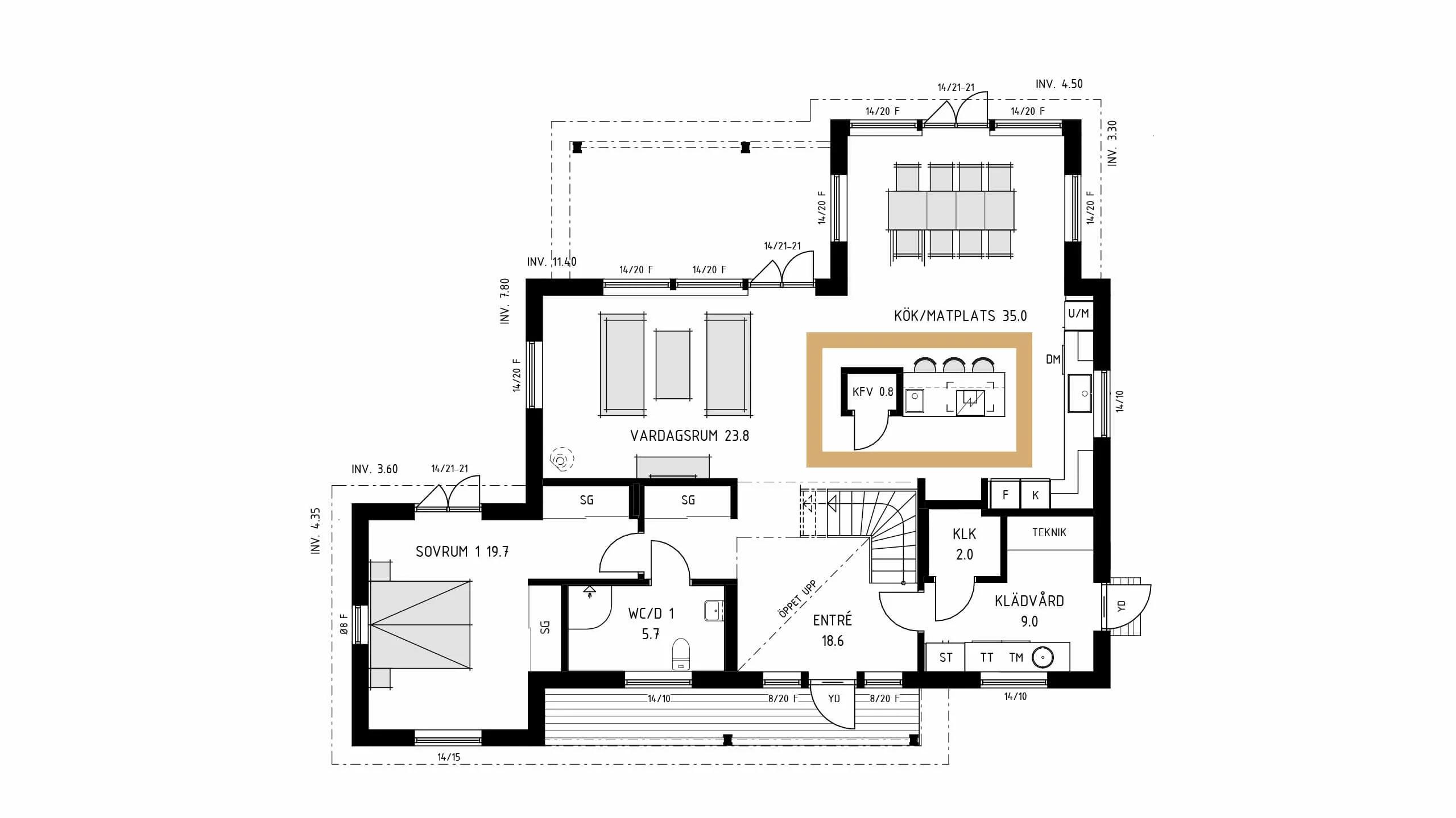 trivselhus villa tylösand planlösning