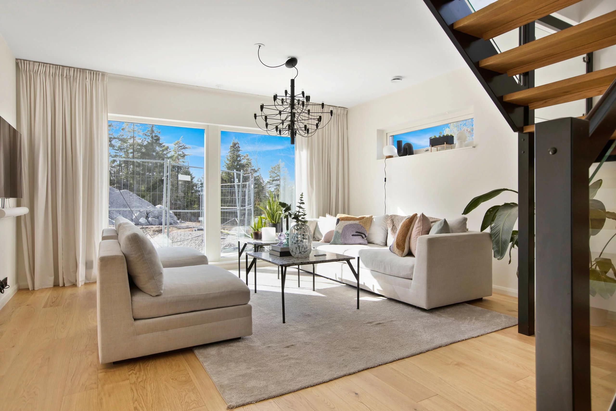 trivselhus villa vindö vardagsrum bygga hus